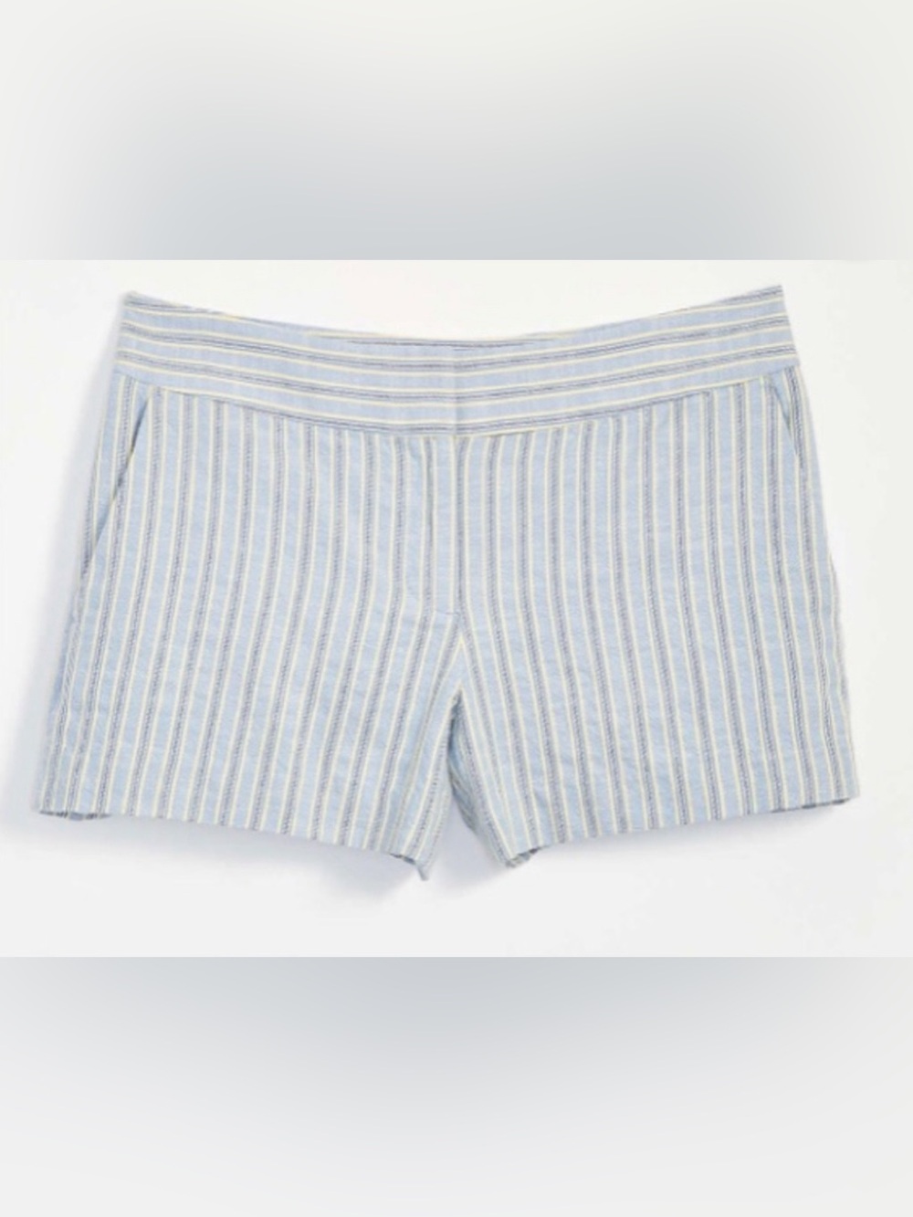 Loft Riveria 100% Cotton Mid-Rise Striped Women's Shorts In Size 10 D49